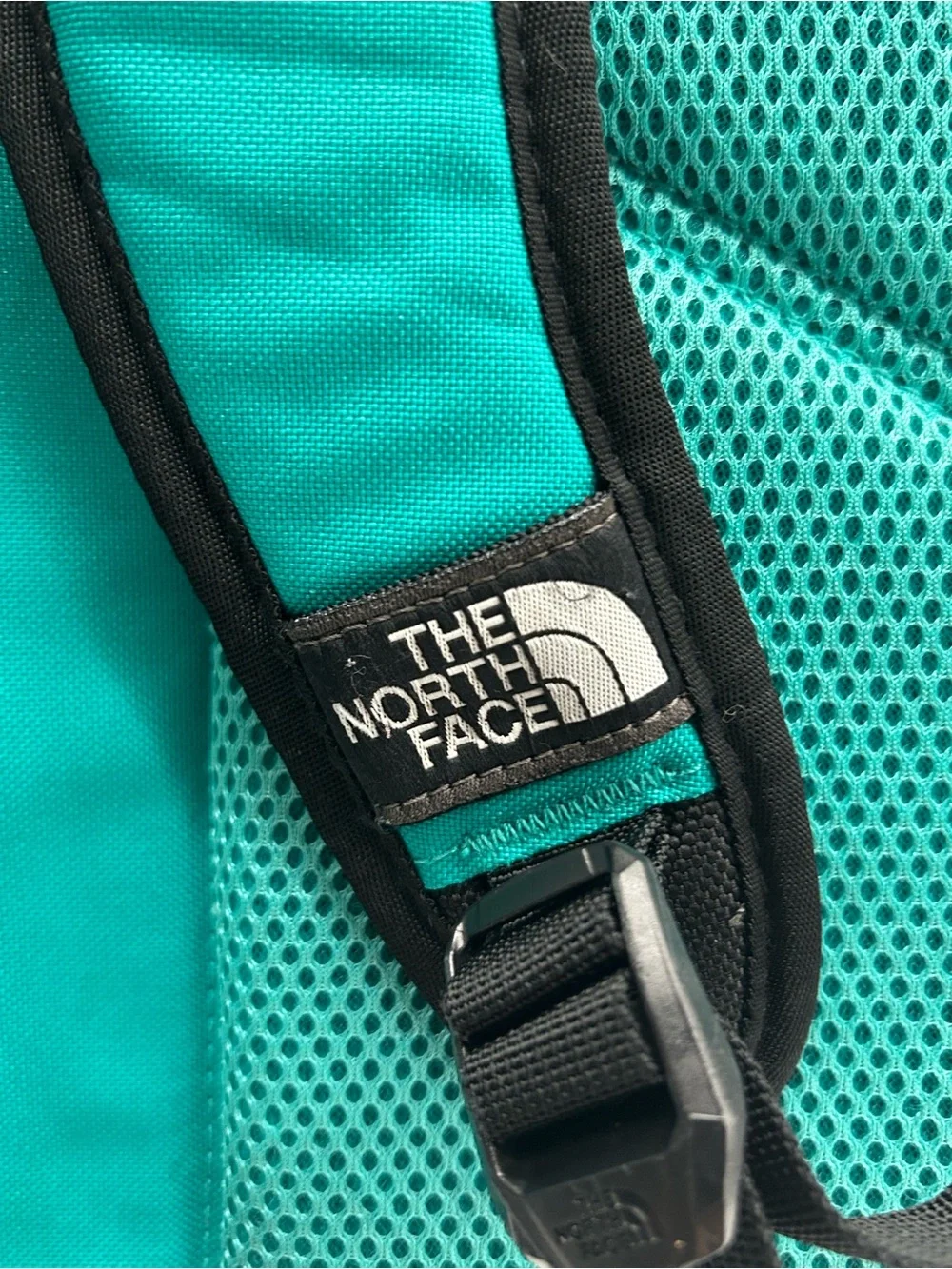 The North Face Teal Backpack with Black Trim